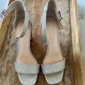 Prom shoes, gold, size 8, worn once